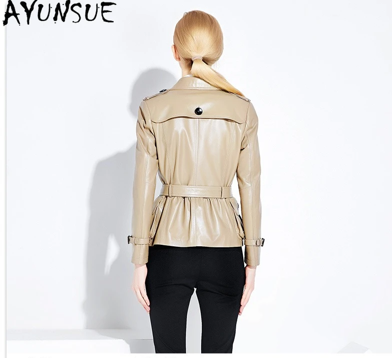 AYUNSUE 100% Sheepskin Genuine Leather Jacket Woman Motocycle Coat Slim Womens Jackets Spring Autumn Clothes Jaqueta De Couro