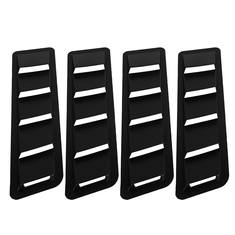 

4pcs Engine Vent Covers Abs Durable Impact Resistant Car Modification Universal Hood Scoop Air Intake Decorative Cover Vehicle