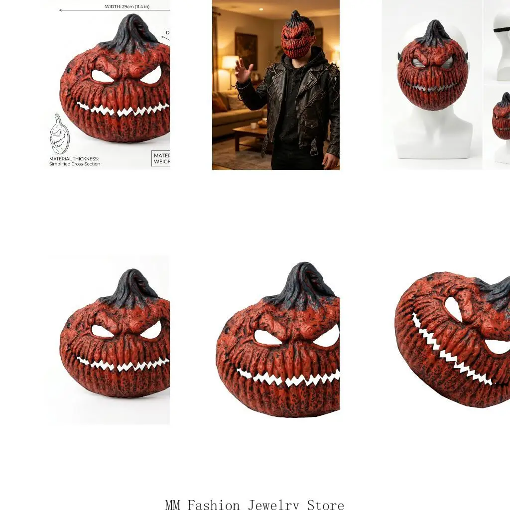 Traditional Pumpkin Shaped Mask Smooth Surfaces Halloween Decoration For Spooky Themed Parties And Celebrations D0UB
