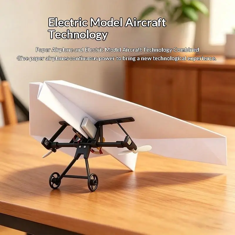 Remote Control Paper Airplane Electric Power Kit Diy Foldable Long Range Stable Flight Ultra Lightweight Plane Outdoor Toy