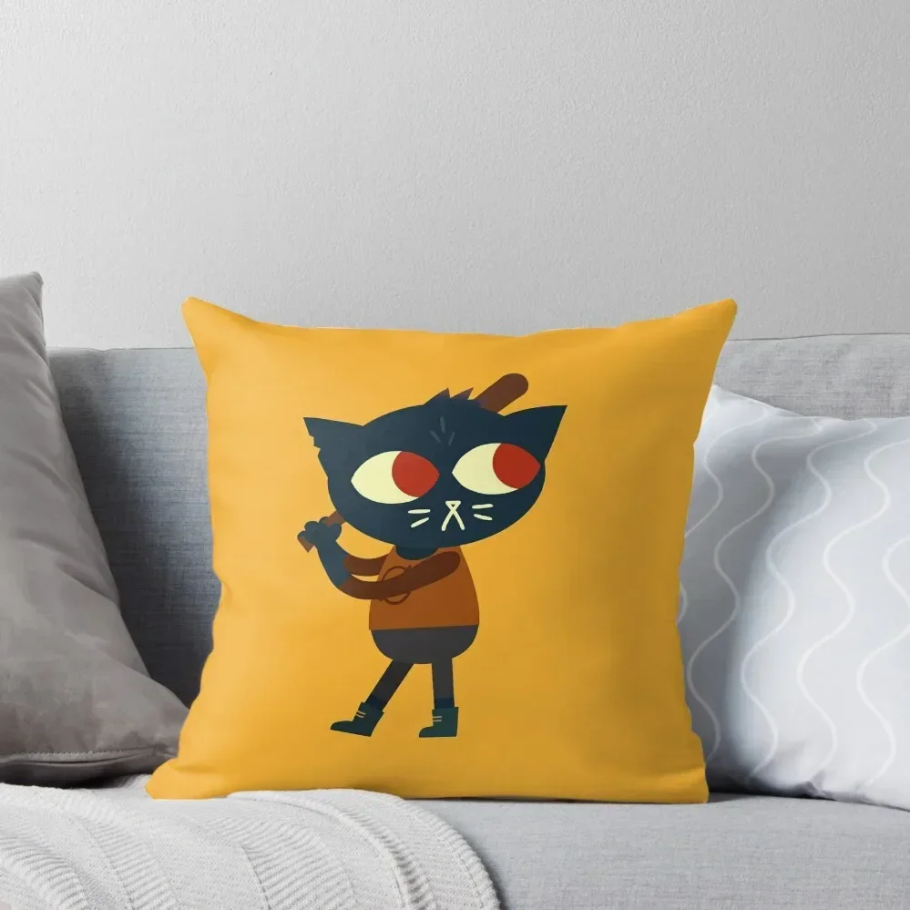 

Night in the Woods - Mae Borowski with a baseball bat Throw Pillow pillow cover christmas pillow