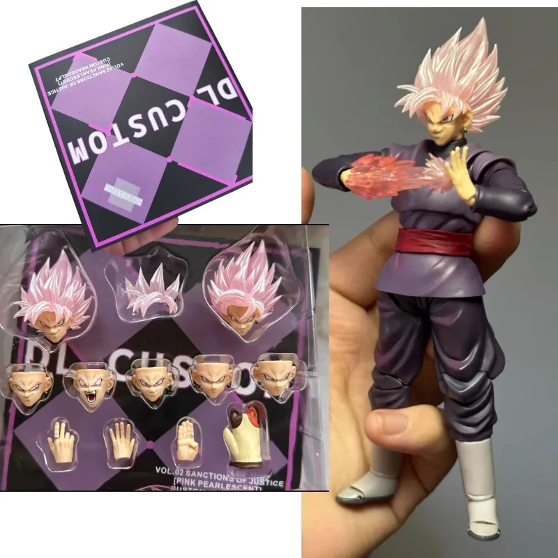 

In Stock DL CUSTOM Dragon Ball Z Super Saiyan Rosé Son Goku Black Zamasu Head Accessories Head Sculpt Anime Action Figures Model