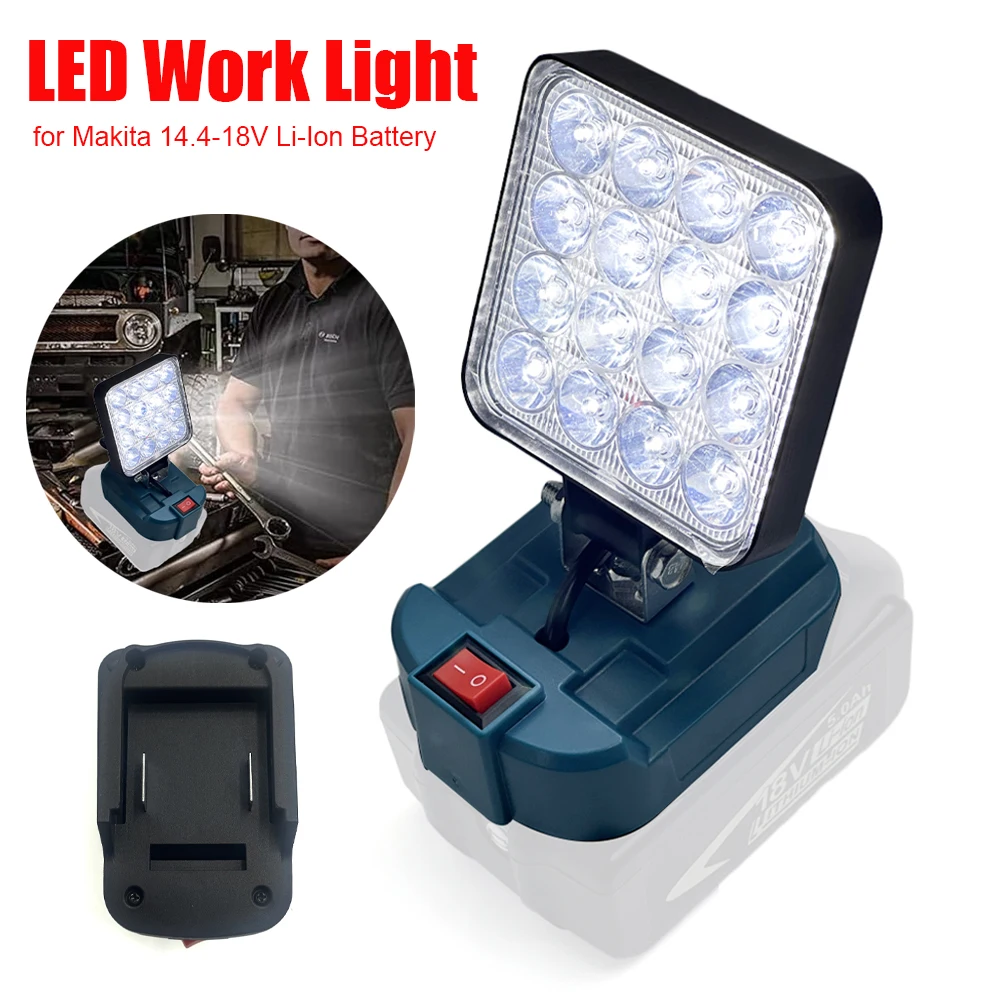 

3-дюймовый беспроводной светодиодный рабочий фонарь для Makita 14,4-18 В, литий-ионный аккумулятор, уличный фонарик, лампа для кемпинга, аварийное освещение