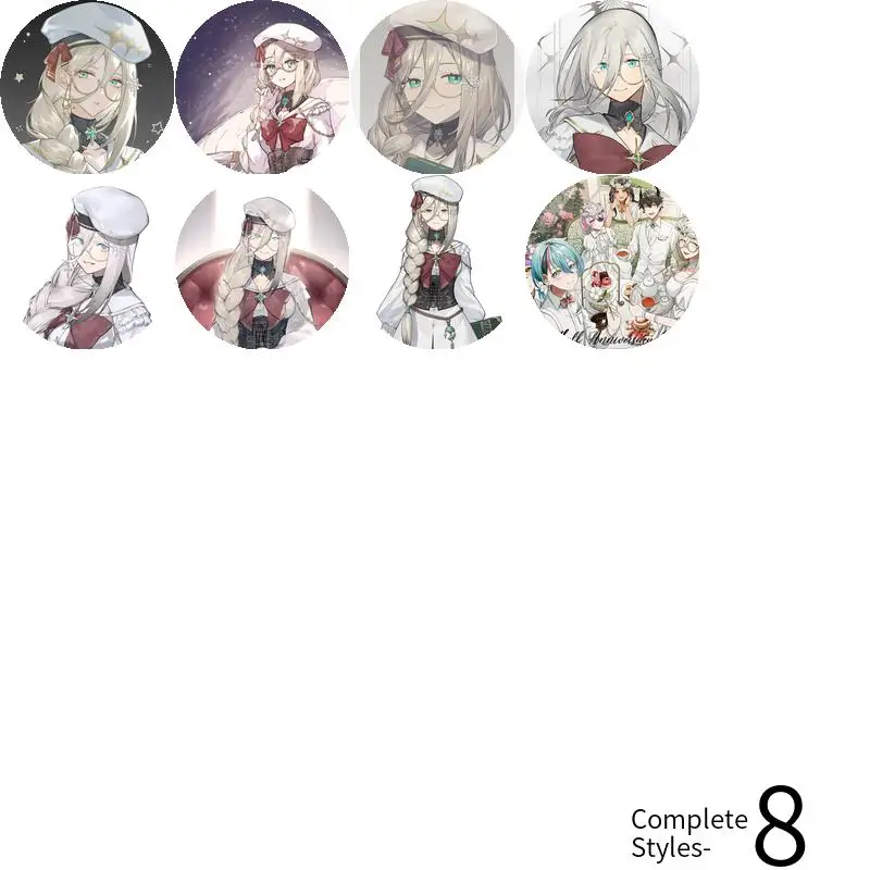 بروش شارة أنيمي قناة Aia Amare ، ملحقات مرساة ، ديكور تنكري صفيح ، مجوهرات معدنية أنيقة ، VTuber