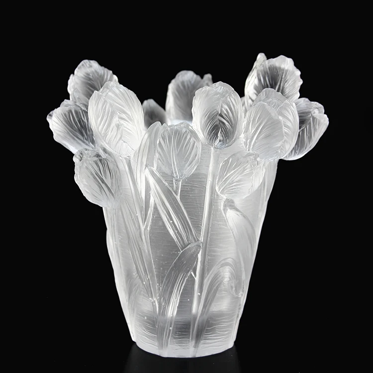 Wholesale of new and uniquely designed white tulip glass incense burner gift crafts