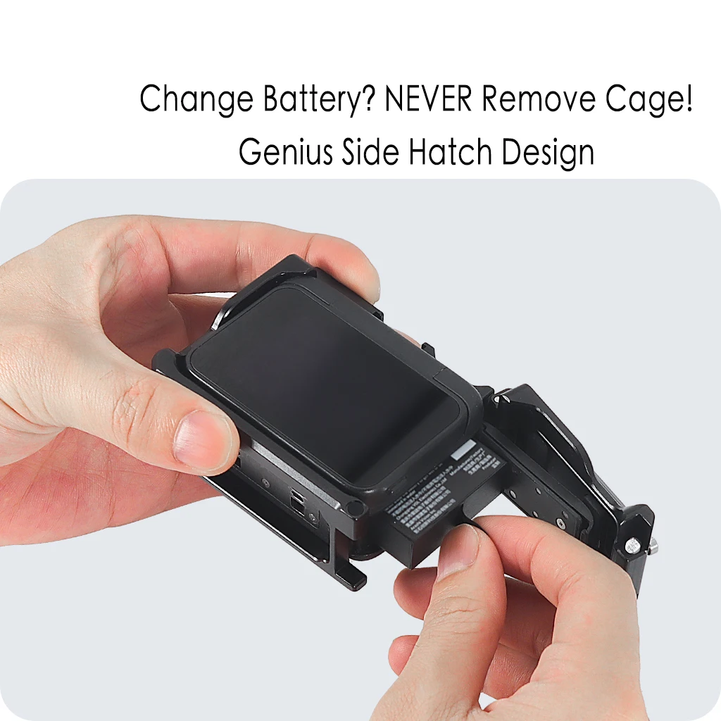 Protective Cage Frame for Insta360 Ace Pro 2 Battery Quick Release Cage 1/4 ARRI Cold Shoe Mount Mic Light Holder Tripod Bracket