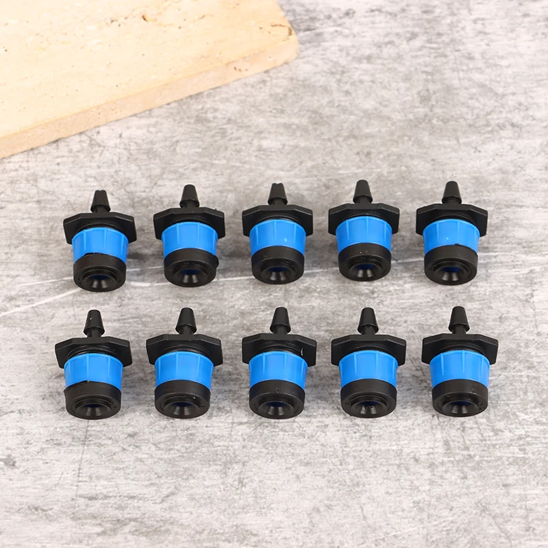 Jardim ajustável Rega Sprinklers, Full-circular Fountain Bocal, espalhamento Spray, Cogumelo Dripper, 10Pcs