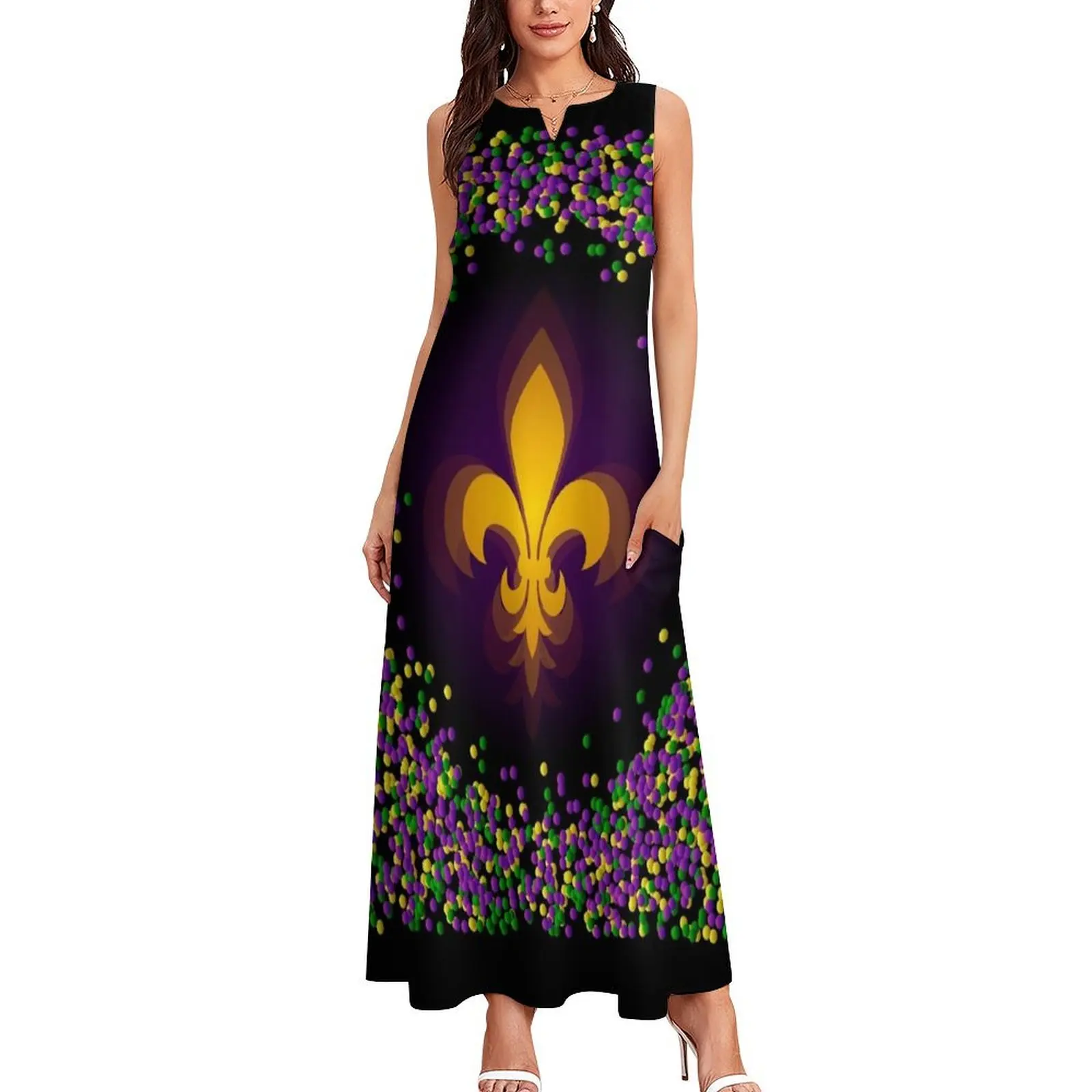 Mardi Gras Long Dress dresses for womens 2025 Casual dresses prom dresses 2025 summer ladies 2025 Dress