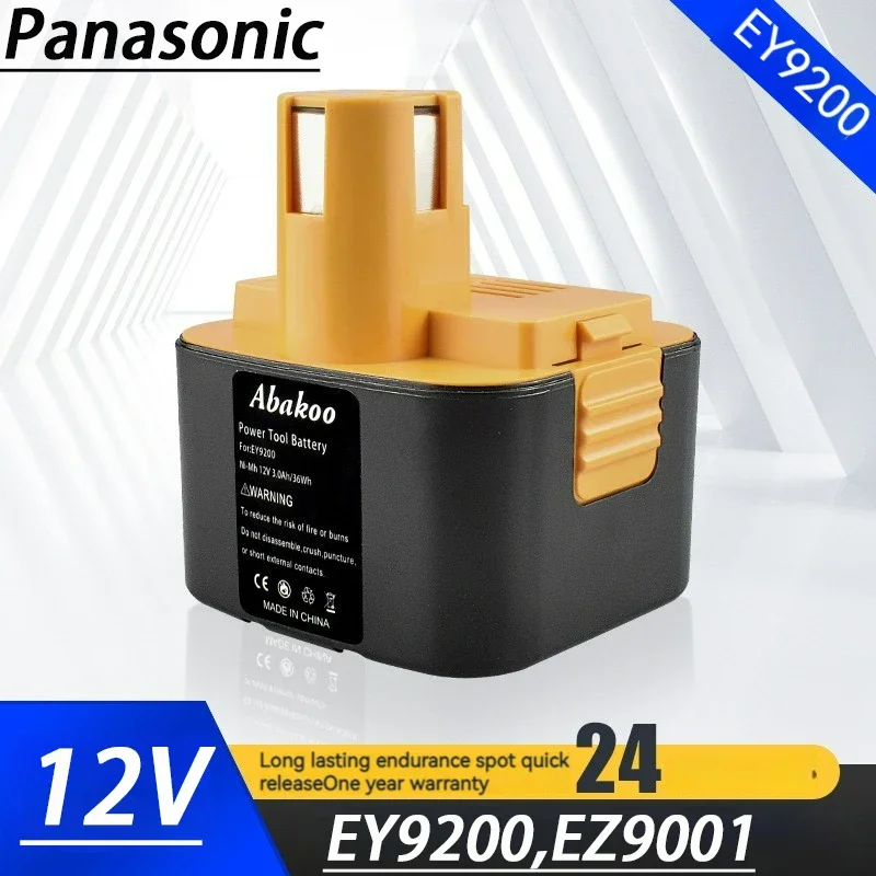 

Ni-MH 12V rechargeable battery for Panasonic's original EY9200 EZ9200 EY9108 EY9201B EY3790B EY6100FQKW cordless drilling rig