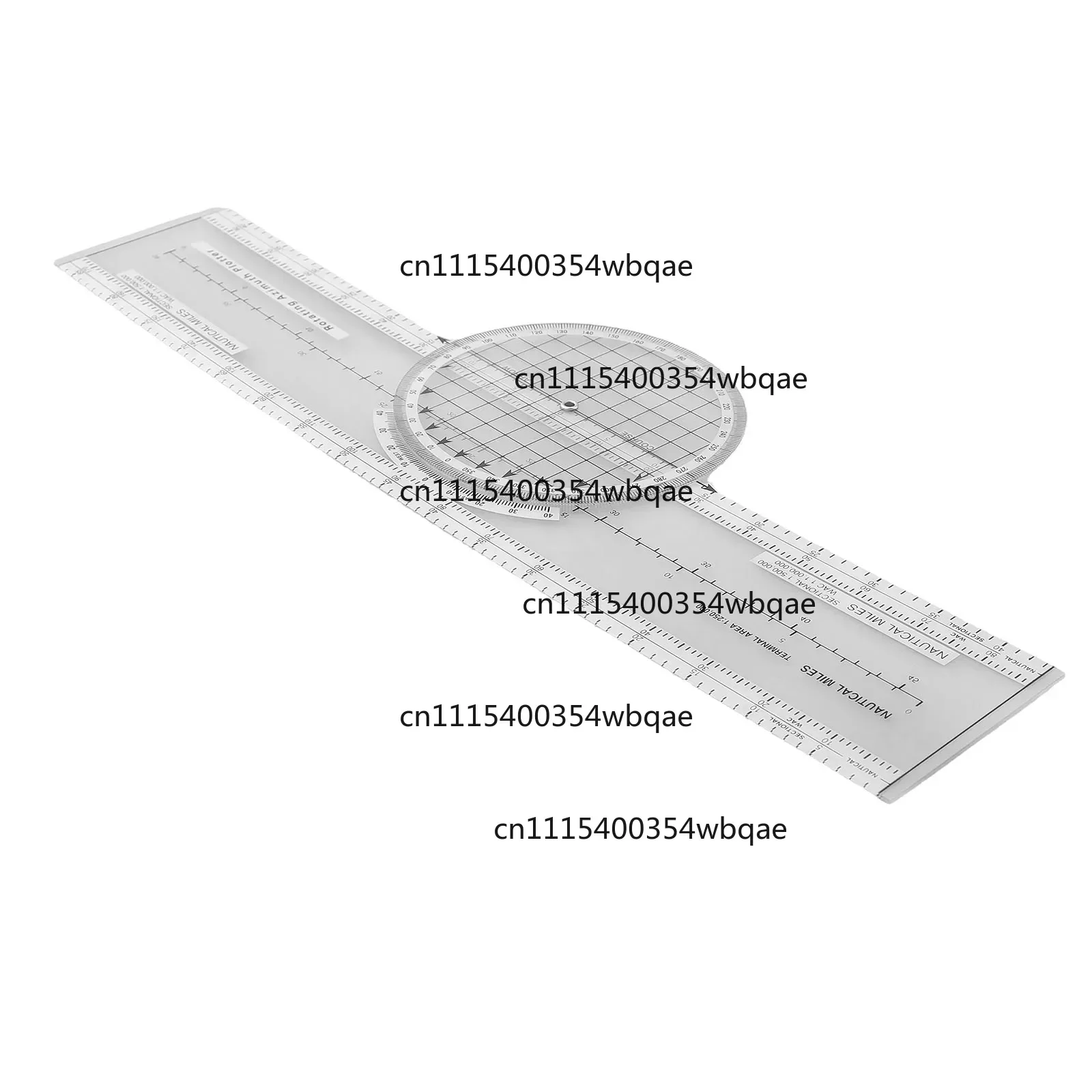 ZOCI-FOR 1pc Aviation Aircraft Navigation Plotter 360 Degrees Rotating Aviation Plotter Slide Ruler ABS Transparent