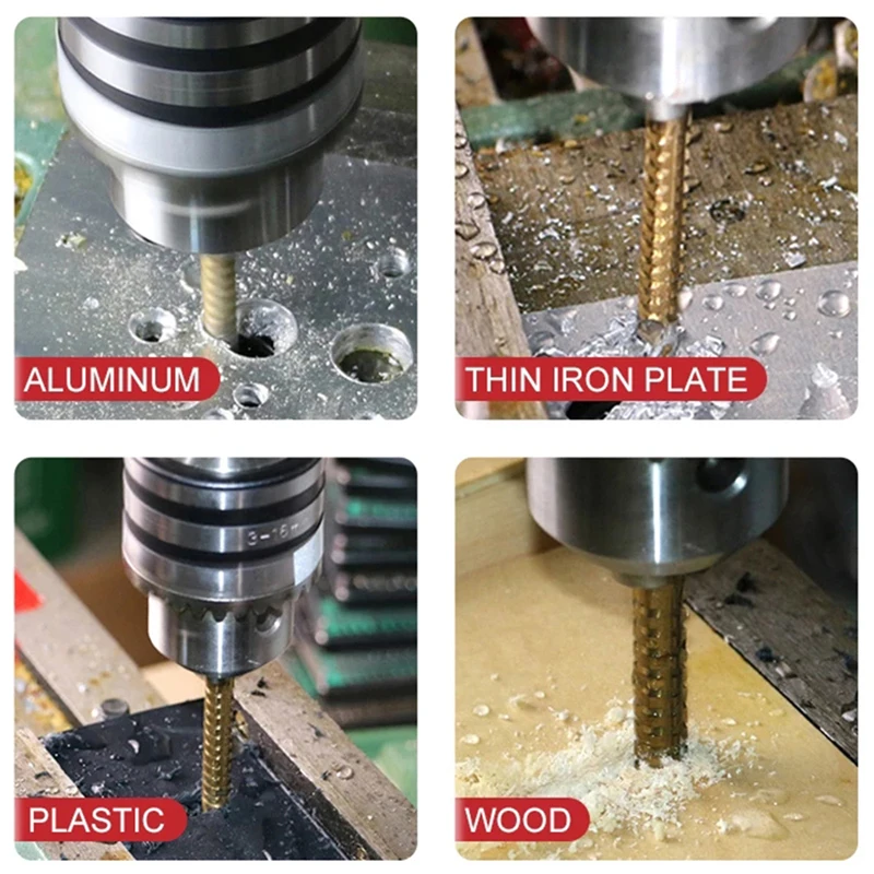 HSS Titanium Serrated Drill Bit Set 3/4/5/6/6.5/8mm Grooving Cutting Hole Saw Twist Drill Bits Round/Hex Shank Wood Metal Tools view 2