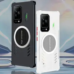 Funda For Xiaomi Black Shark 5 Pro For Magsafe Magnetic Case For Black Shark 5 Heat Dissipation Cooling Wireless Magsafing Cover