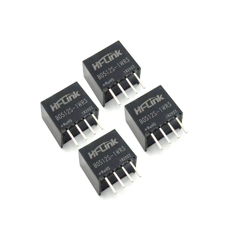 ขนาดเล็ก Hi-Link ใหม่3Pcs B0512S-1WR3 5V 84mA 1W ประสิทธิภาพ88% แยก Switching Power Supply โมดูล DC DC Transformer