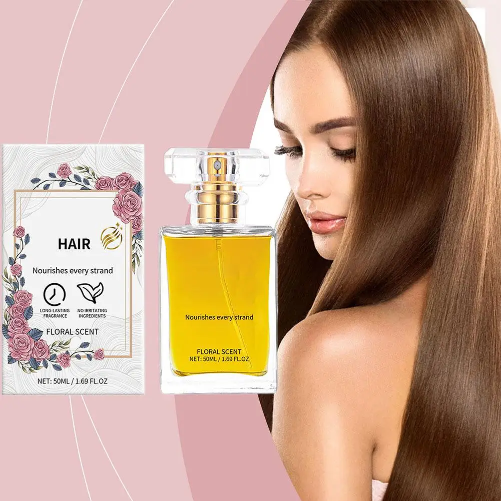 Perfume de cabelo óleos essenciais perfume para mulheres fragrância de feromônio de longa duração para cabelos secos e danificados mulheres meninas gfits