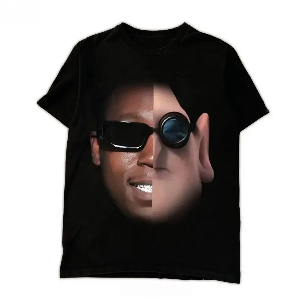 

Vintage Portrait Graphic Print 100% Cotton T-Shirt Men Summer Short Sleeves Casual Oversize Tshirt Streetwear Tops New