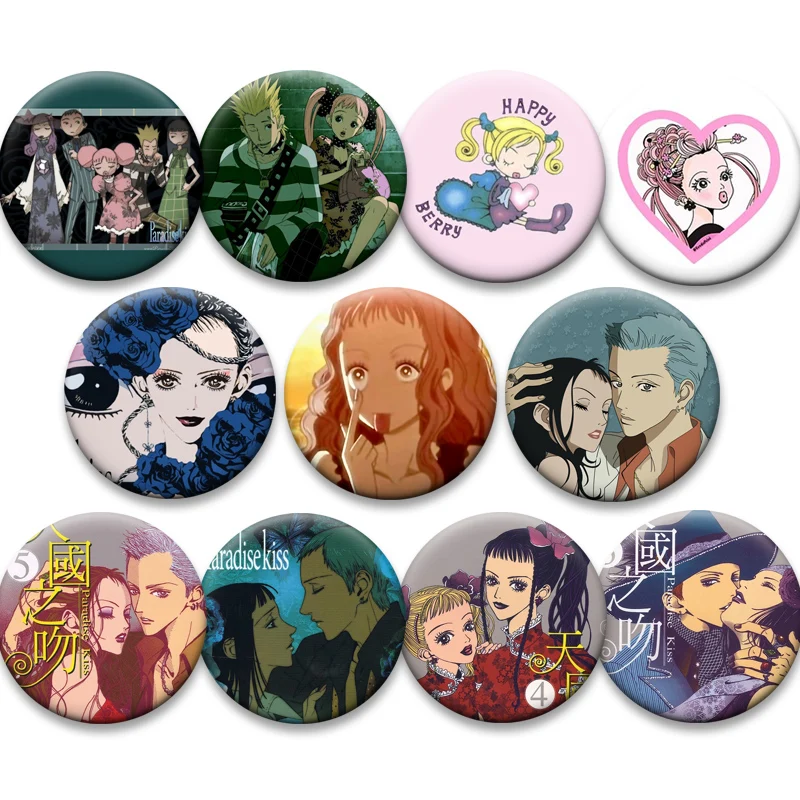 Anime Paradise Kiss Brooches Cute Cartoon Figure Badge Hayasaka Yukari,Sakurada Miwako Lapel Pins for Backpack Accessories Gifts