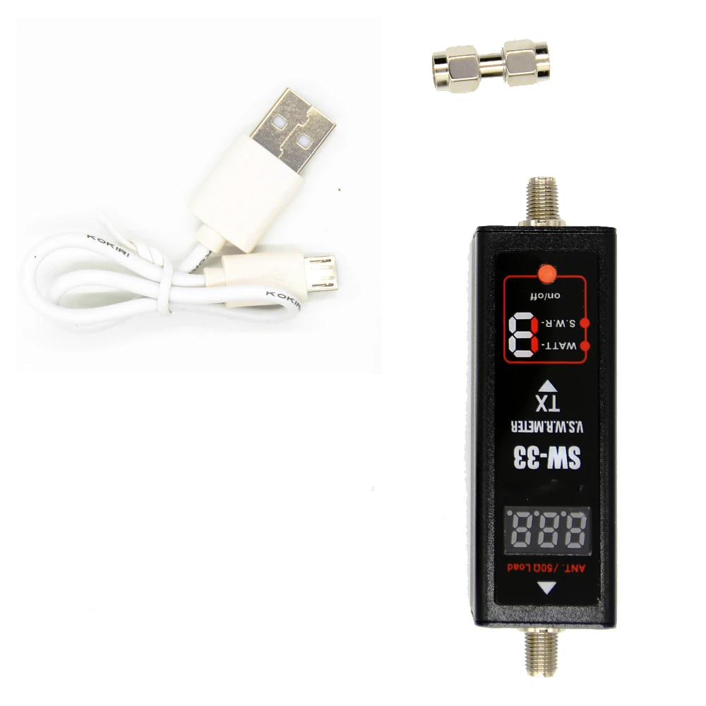 SW-33 Mini และ SWR Meter VHF/UHF 100MHz ~ 520MHz เครื่องทดสอบแบบพกพาสำหรับ Ham Two Way วิทยุ SW33เสาอากาศ Mini Tester เคาน์เตอร์