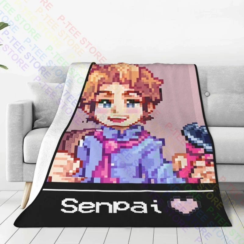 Friday Night Funkin' (Fnf) Senpai Blanket Plush New Style Dual Purpose Sofa Dedicated Sleeping Sheets