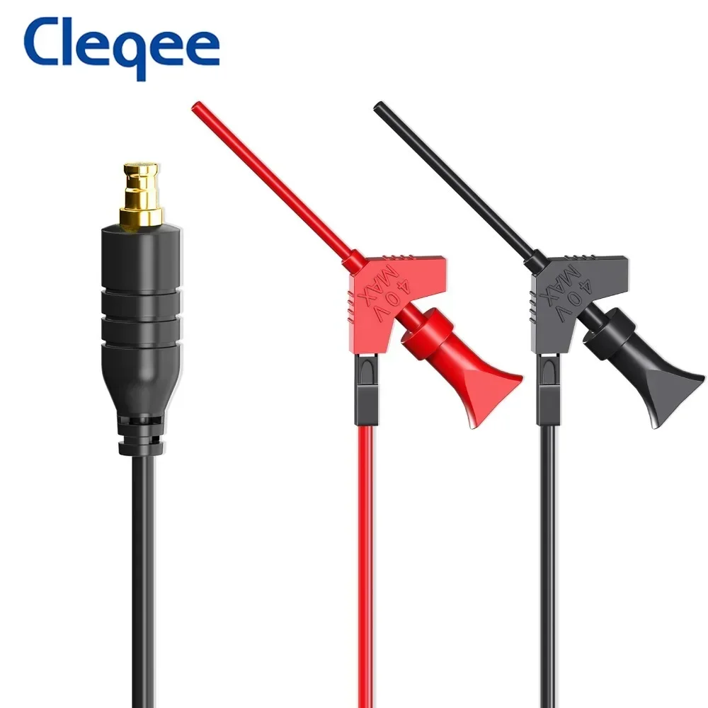 Cleqee MCX-C แบบพกพา Mini Pocket Oscilloscope ขอบเขตอุปกรณ์ MCX Test Probe Hook คลิปทดสอบสําหรับ DS202 DS203 DSO201