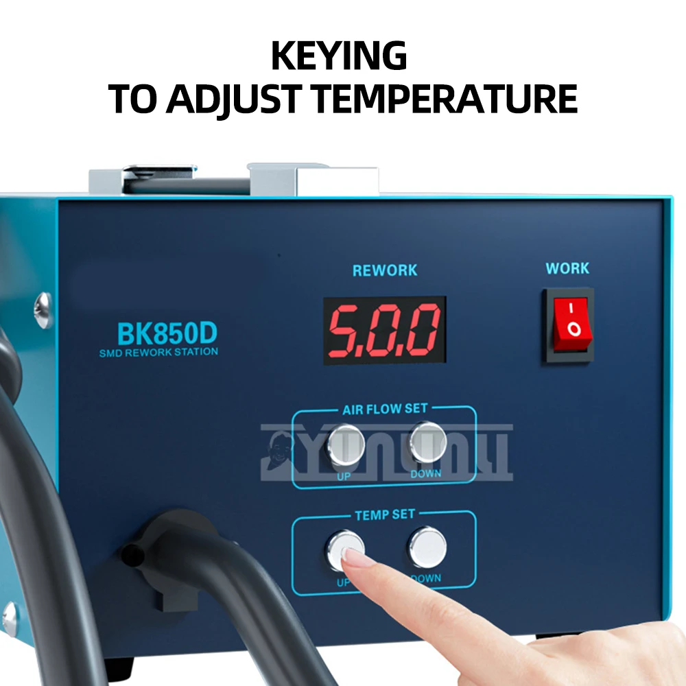 Mobiele Telefoon Onderhoud Heteluchtpistool Digitaal Display Lasstation Met Constante Temperatuur 550W High Power Luchtpistool