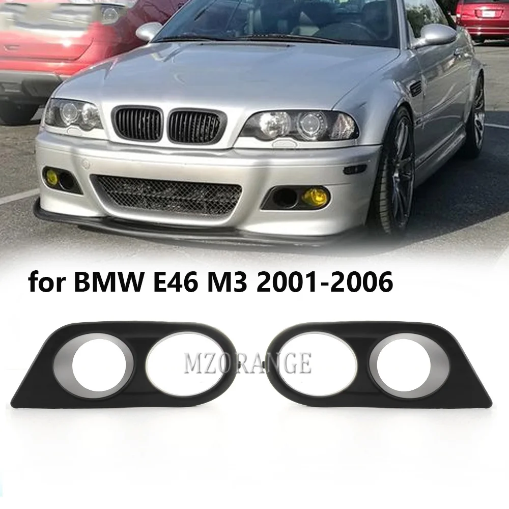 Fog Light Cover for BMW E46 M3 2001 2002 2003-2006 Glossy Black Fog Lights Cover Grill Frame Surrounds Fog Lamp Car Accessories