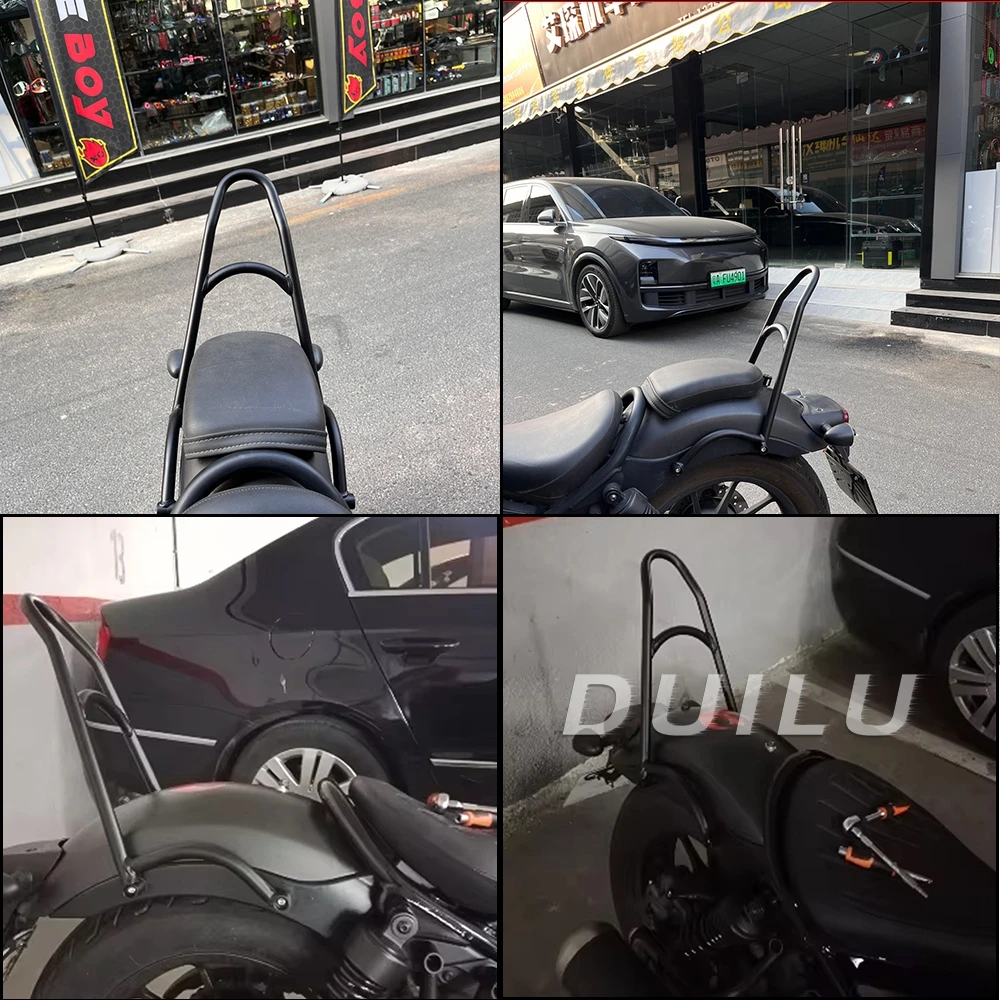 For Honda Rebel CMX500 CMX300 2017- 2023 Motorcycle Rear Passenger Backrest Cushion Sissy Bar Armrest Tail Rack Accessories