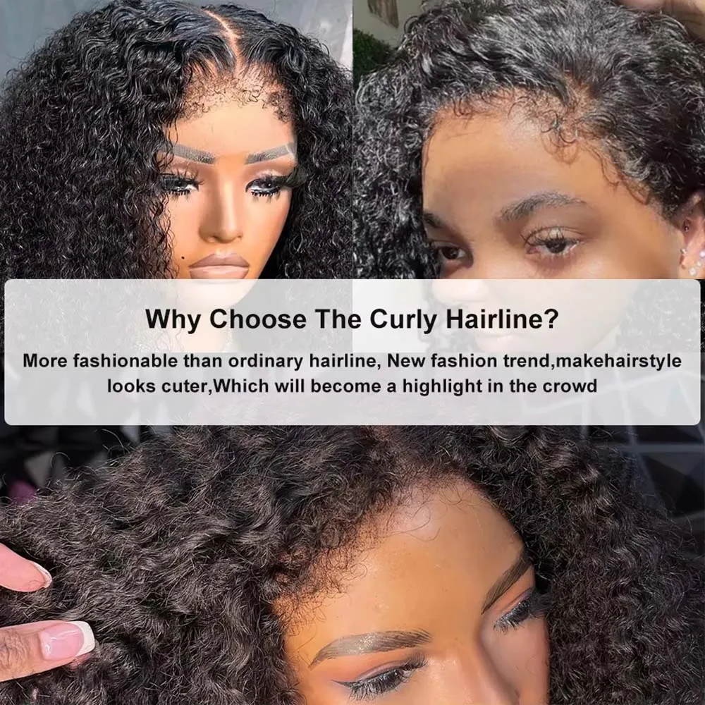 مجعد Hd LaceWig 13x6 شعر الإنسان الدانتيل الباروكة الأمامية 13x4 الدانتيل شعر مستعار أمامي غريب شعر الطفل مجعد الباروكات قبل قطعها 4x4 إغلاق الباروكات #4