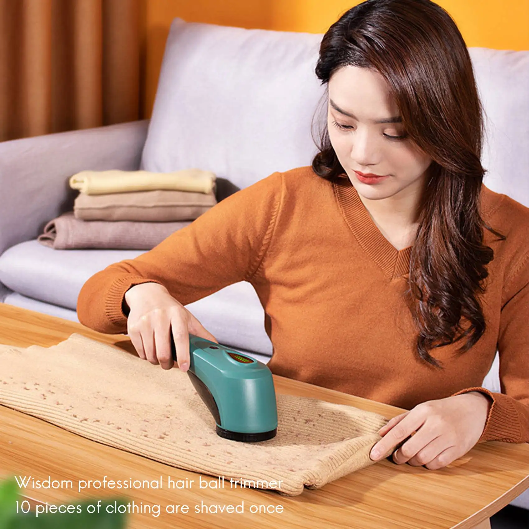 Household Electric Quick Lint Remover Rechargeable 9W Digital Display Function Shaver Curtain Carpet Hair Ball Trimmer