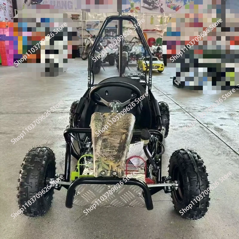 Go-kart, upgradeable track model, modified nail tires, universal for ice, land, and road.