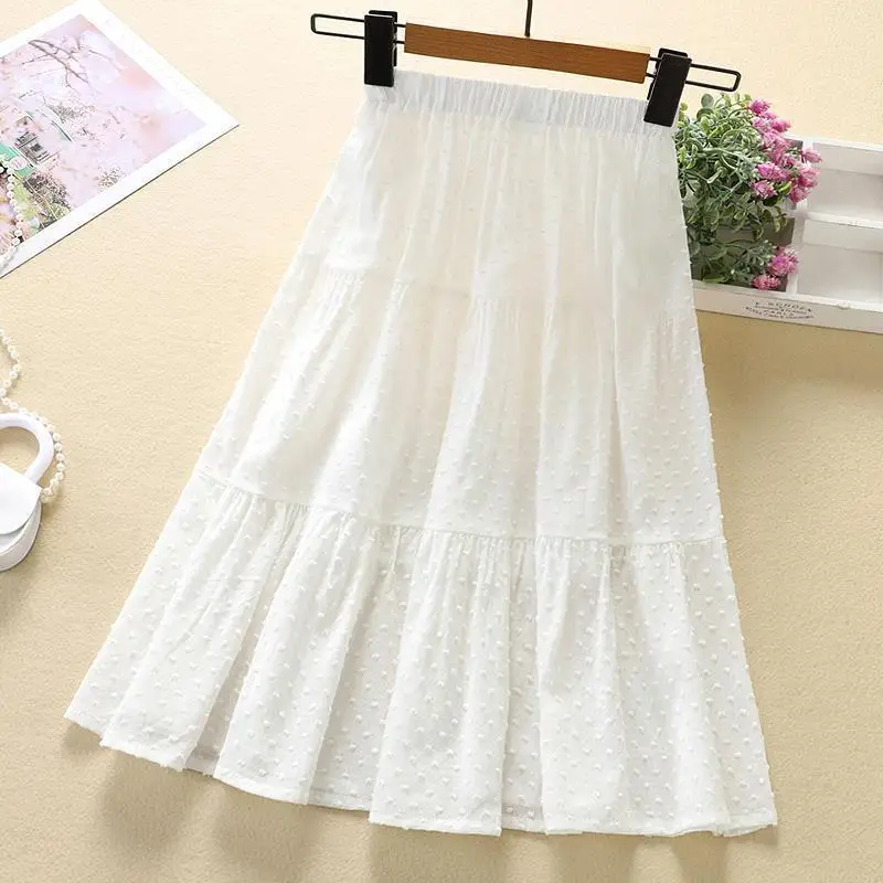 

2026 New Kids' Summer Chiffon Skirt Lightweight Stylish Half Skirt for Girls Versatile All Match Summer Dress