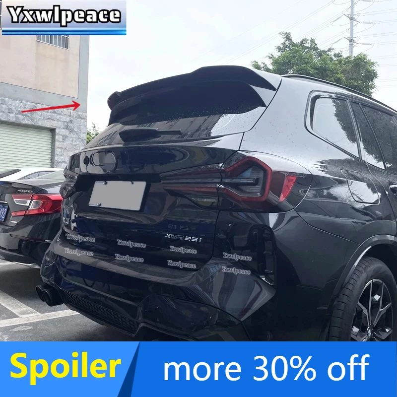 

For BMW X3 G01 2018 2019 2020 2021 2022 2023 Spoiler ABS Plastic Rear Window Roof Spoiler Trunk Lip Wing Body Kit Accessories