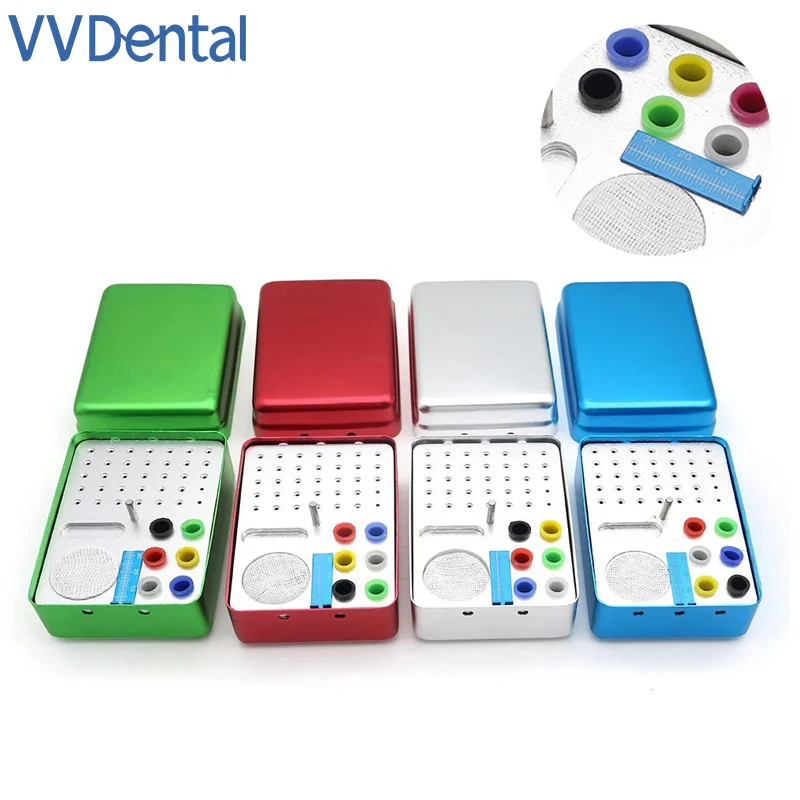 

VVDental 35 Holes Dental Bur Box Aluminum Dental Polishing Burs Disinfection Box Dental Drills Endo Files Holder Autoclave Steri