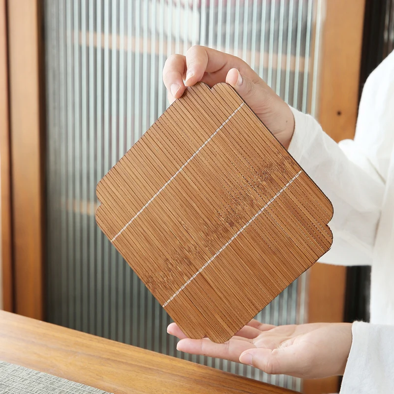 

Бамбуковая подставка в стиле ретро, термоизоляционная подставка, фиолетовая подушка для песочного горшка, классическая чайная церемония в китайском стиле дзен, чайный сервиз в стиле кунг-фу