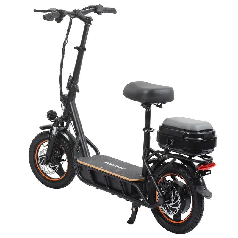 

US Stock ping Double Disc Brake E-Bike Shock sorption Electric Scooter With Led Light Electric Unicycle