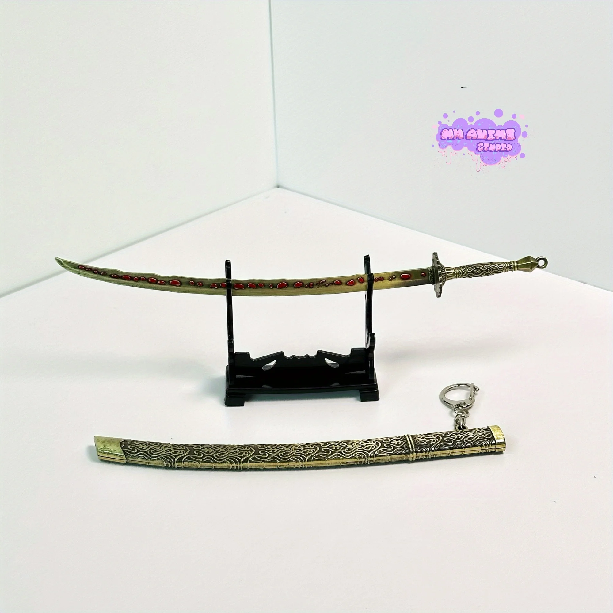 9.8 بوصة Elden النيزك خام شفرة معدنية كاتانا السيف صابر الأصلي الساموراي صابر السيف النينجا سكين تأثيري اكسسوارات الدعامة لعبة #2