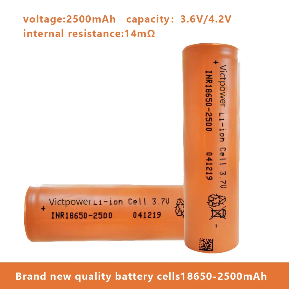 3.7V 2500mah аккумулятор 18650 High-quality INR18650-25T Rechargeable Battery 30A 10C Lithium Battery