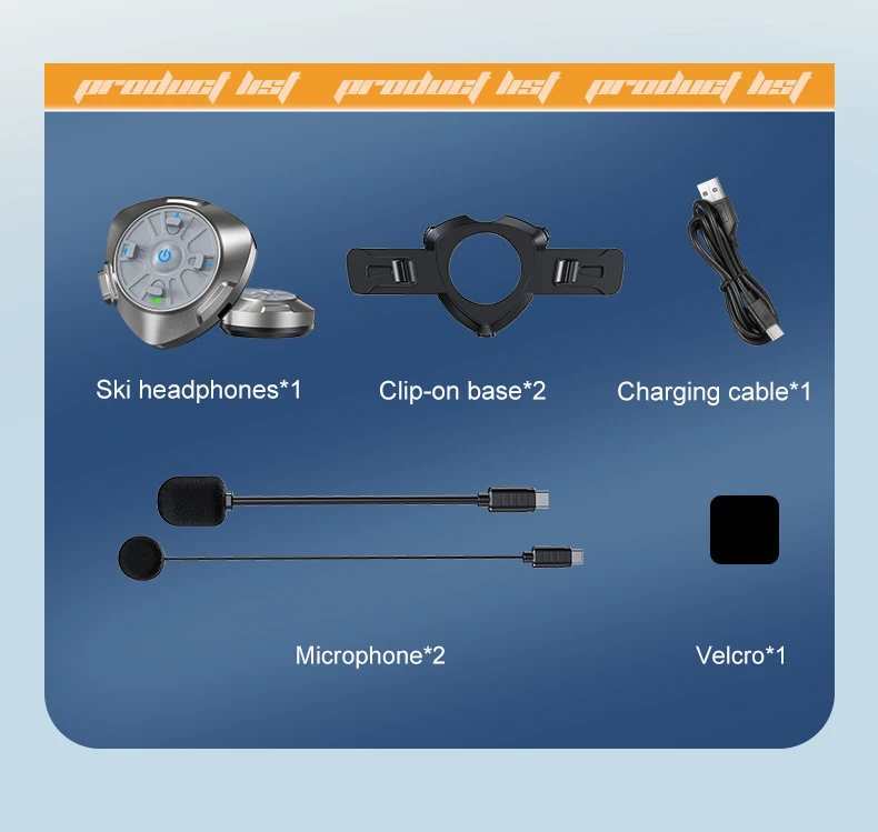 Q3 Ski-Intercom-Headset Neues Design Mikrofon Skihelm Bluetooth-Intercom-Headset