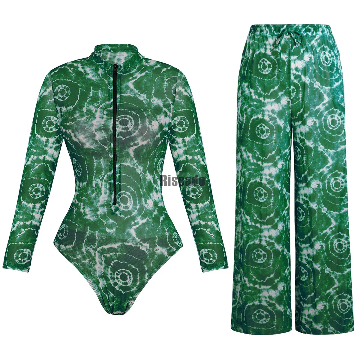 Mesh Swimsuit 2026 Luxury Beachwear Slimming Abdomen Control Push Up Vintage Bodysuit with Outfit Green Women's Beach Fashion