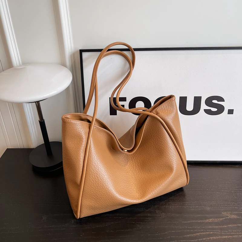 Weiche Leder frauen Tasche Hohe Kapazität Schulter Frauen Tasche Einfache Einfarbig Handtasche Geldbörse Weibliche Top-Griff Tasche Büro handtasche – Detail 27