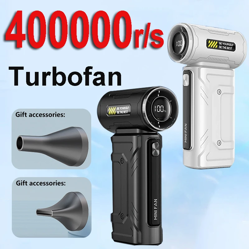 

400000RPM Violent Fan Dust Blowing Brushless Ultra Turbo Fan Jet Battery Display High-Speed Powerful Blower Low Noise 2025