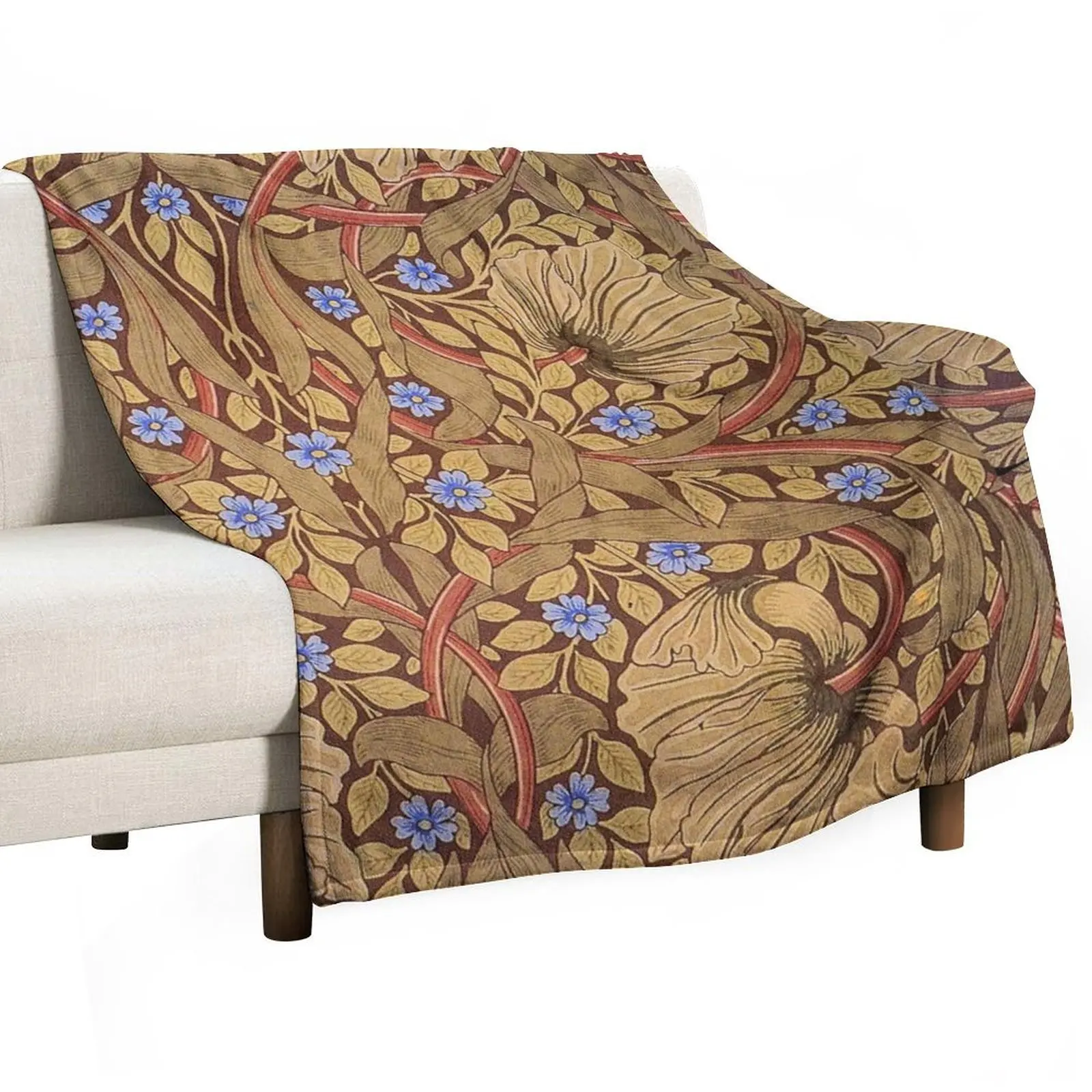 

Exhibition William Morris Pimpernel Throw Blanket blankets ands Comforter Blankets