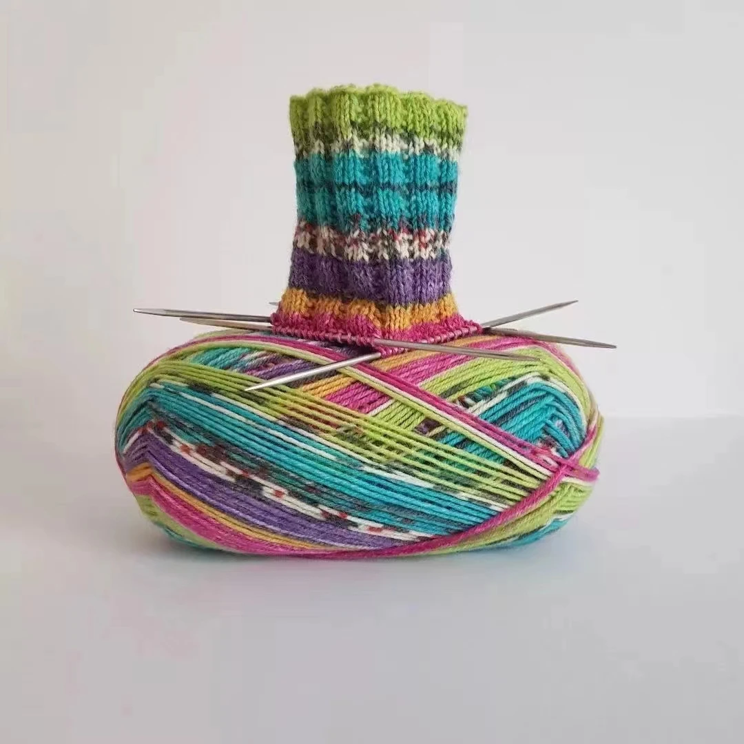 1*100g ball Opal According To Hundertwasser wool yarn Sock Yarn 75% wool, 25% polyamide/ Nylon  socks knitting yarn