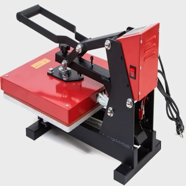 Manual Heat Press Machine, Flat Sublimation Heat Transfer Machine, Digital HeatPress for T-shirt, Textile DIY Printing
