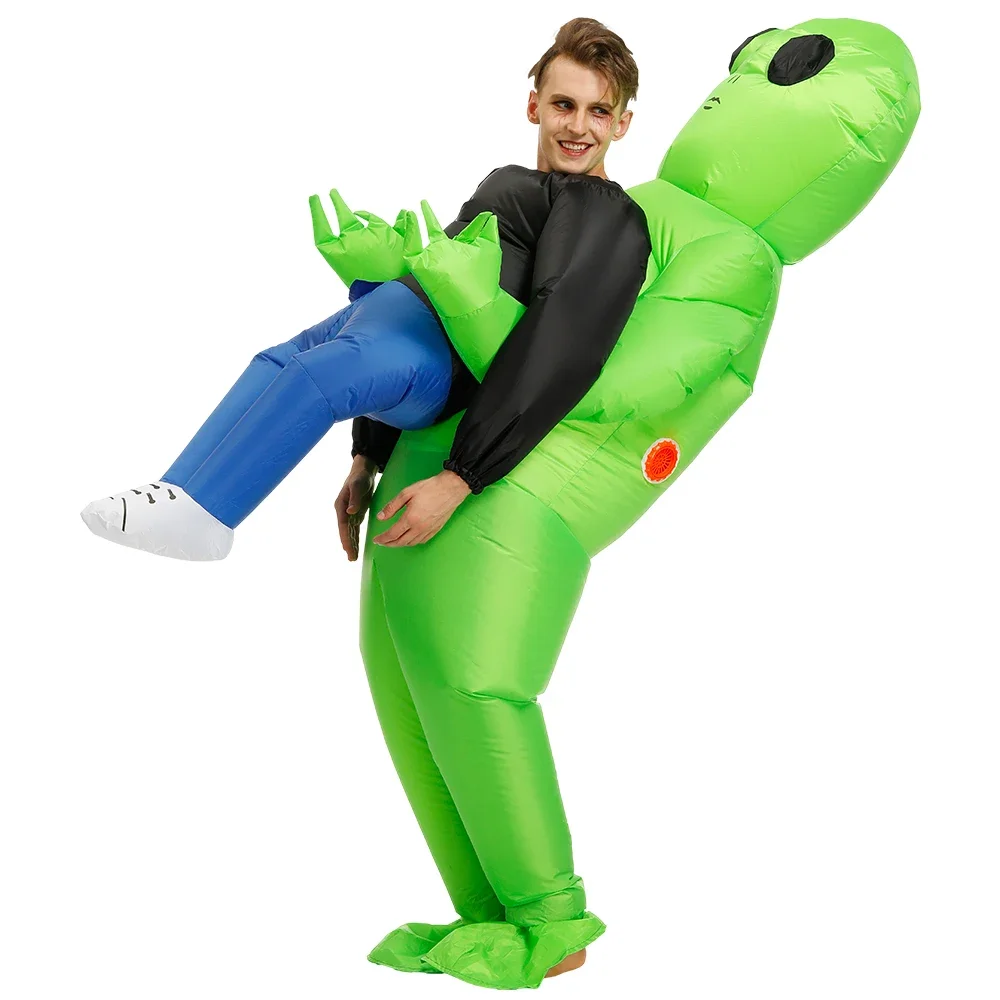 Kinder Alien aufblasbare Kostüm Jungen Mädchen Halloween Party Cosplay für Männer Frauen Erwachsene lustige Weihnachten Anzug Kleid Anime Phantasie