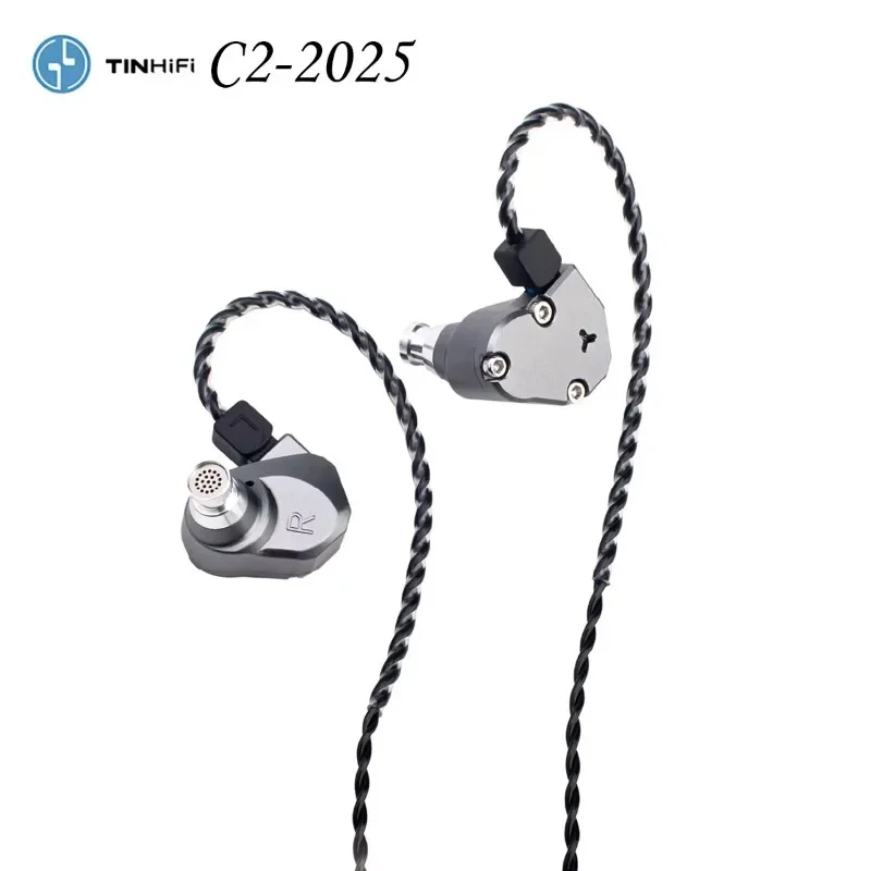 TINHIFI C2 2025 in Ear Monitor Earphone 10MM PU+LCP Drive HiFi Wired IEM Detachable 2Pin HD Microphone 3.5mm/Type-C Cable Music