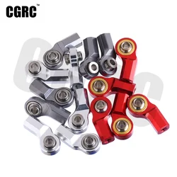 5 Chiếc M3 Full Kim Loại Bóng Đầu Giá Đỡ Uốn Cong Cần Cấp Cho 1/10 RC Trục SCX10 D90 D110 CC01 Xe Bánh Xích xe Tải