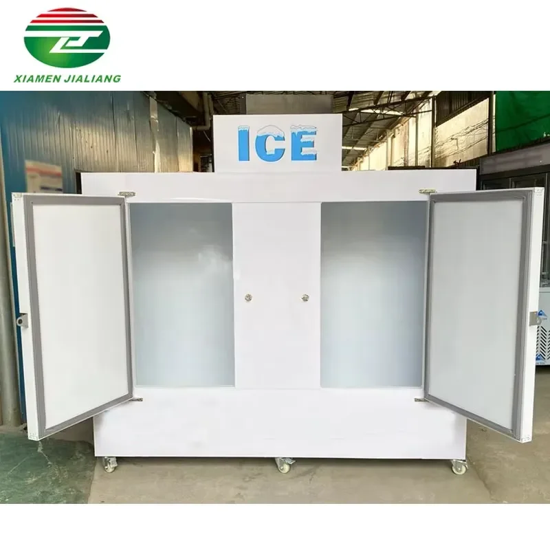 Ce Ice Container Merchandiser Commercial Single Door Ice Storage Bin 120bags Freezer