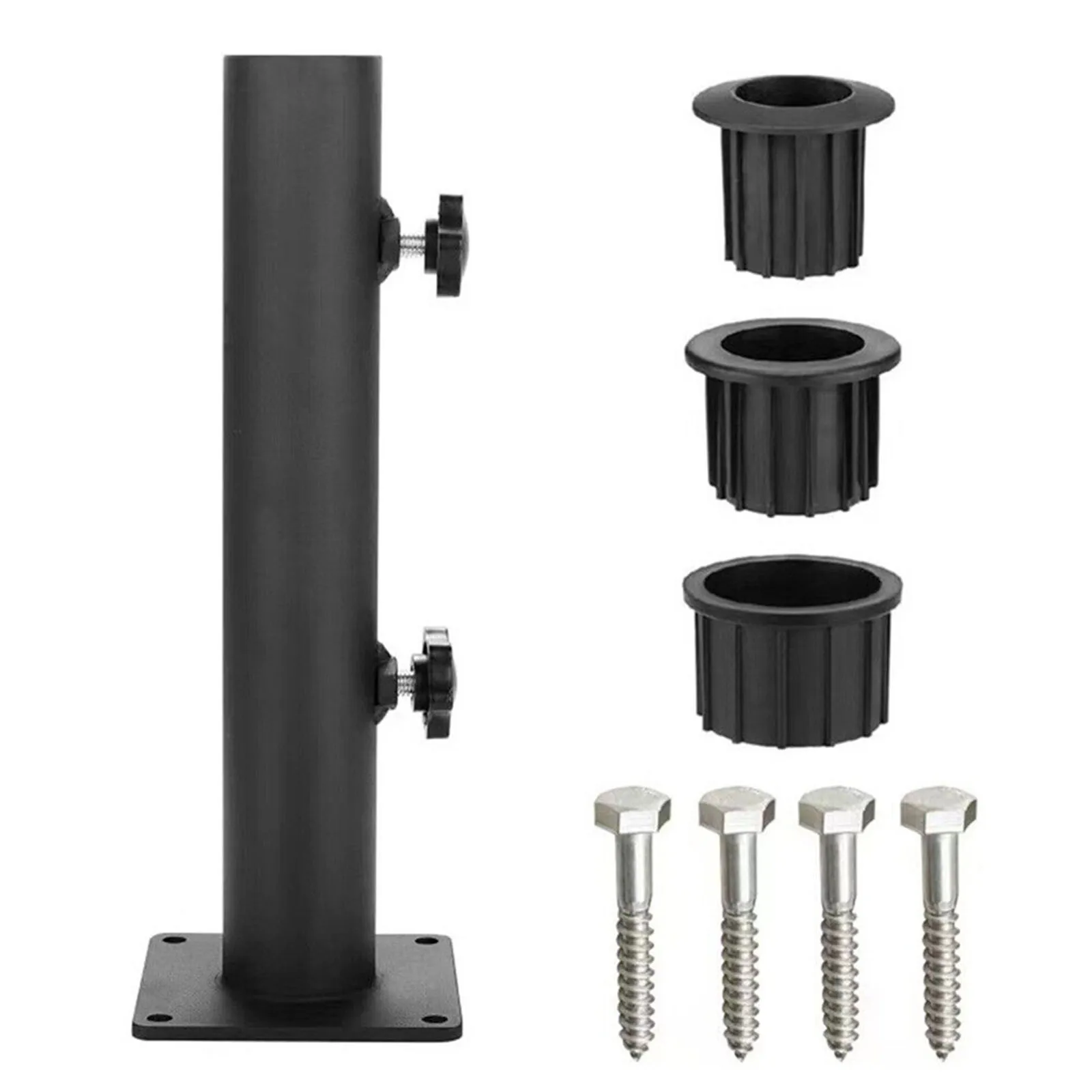 

1-1 4 32mm Umbrella Base Easy Installation Base Three PVC Sleeves Long-lasting Outdoor Use Multi-surface Compatibility