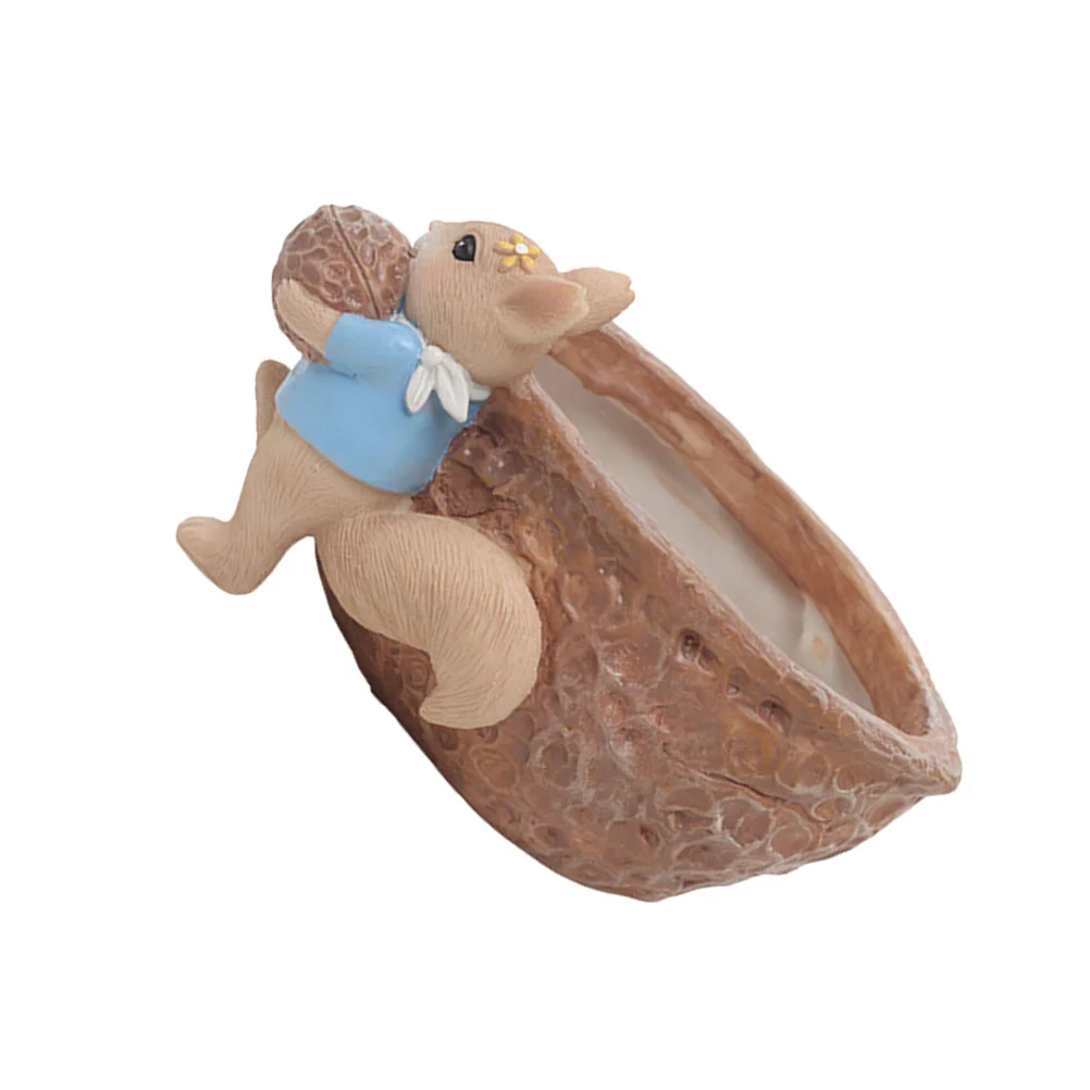 

Cartoon Squirrel Flower Pot Resin Succulent Planter for Indoor Home Decoration Modern Creative Artistic Fashion Floral Container