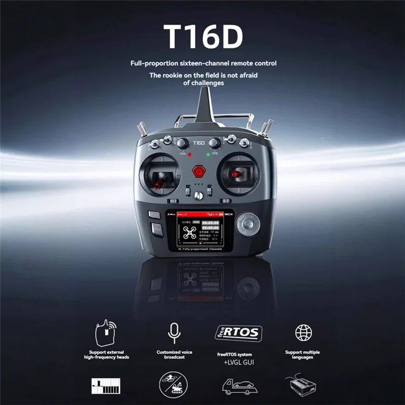 Radiolink T16D 16 Channels RC Transmitter 2.4Ghz With R16F Receiver Double Return Remote Controller For RC Car Boat Drone